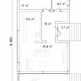 Дом из клееного бруса Виндвест - Планировка 1 этаж