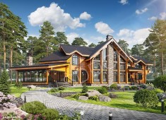 Дом из клееного бруса Скандинавия