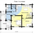 Дом из клееного бруса Гармония - Планировка 1 этаж