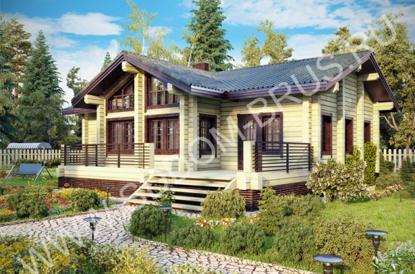 Дом из клееного бруса На холме
