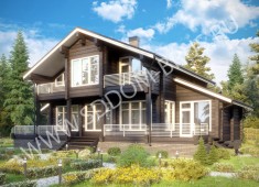 Дом из клееного бруса Современный дом