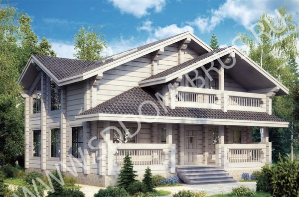 Дом из клееного бруса Загородная романтика