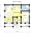 Дом из клееного бруса Загородная романтика - Планировка 1 этаж