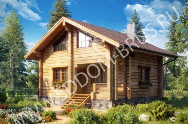 Дом из клееного бруса Гармония 3