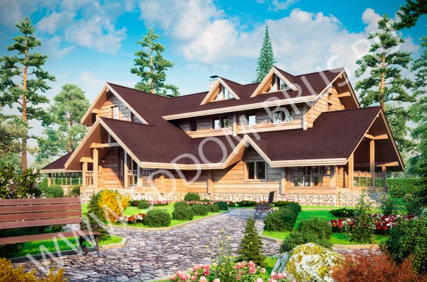 Дом из клееного бруса Комфортная жизнь