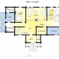 Дом из клееного бруса Комфортная жизнь - Планировка 1 этаж