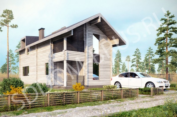 Дом из клееного бруса Домик в деревне