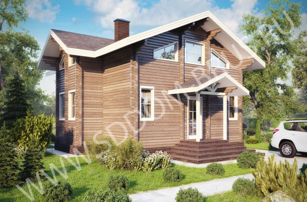 Дом из клееного бруса Симметрия