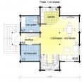 Дом из клееного бруса Симметрия - Планировка 1 этаж