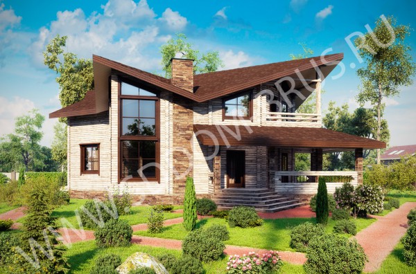 Дом из клееного бруса Парус