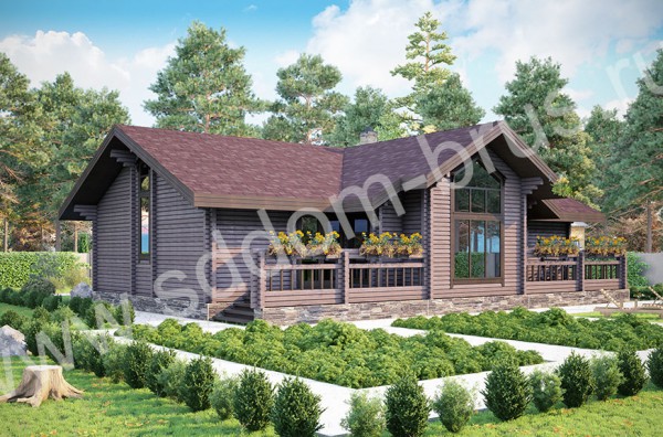 Дом из клееного бруса Зеленая долина