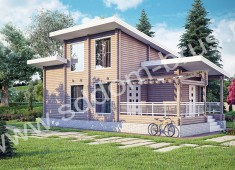 Дом из клееного бруса Финский стиль