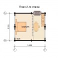 Дом из клееного бруса Финский стиль - Планировка 2 этаж