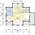 Дом из клееного бруса В восточном стиле - Планировка 1 этаж