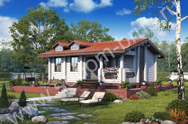 Баня 01 из клееного бруса