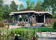 Баня 10 из клееного бруса