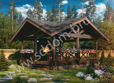 Беседка из клееного бруса