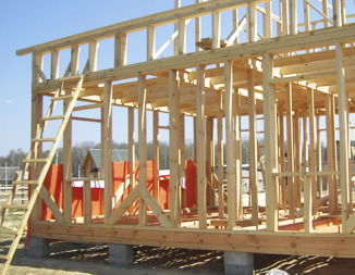 Начало строительства дома из клееного бруса